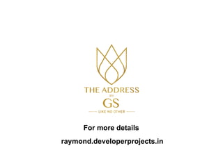Ray Mund Developer Raymond The Address Season 2 Brochure | PDF