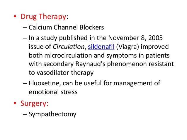 calcium channel blockers for raynauds disease