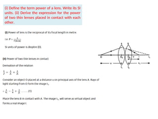 Optics Problems ray optics problems grade 12 cbse 2025 2026.ppt
