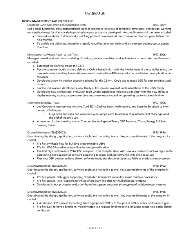 Ray Simar cv 7 july 2019 | PDF