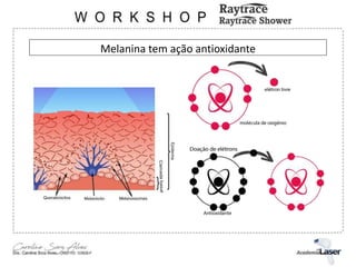 Melanina tem ação antioxidante
 