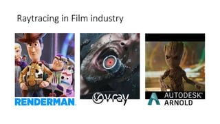 Raytracing in Film industry
 