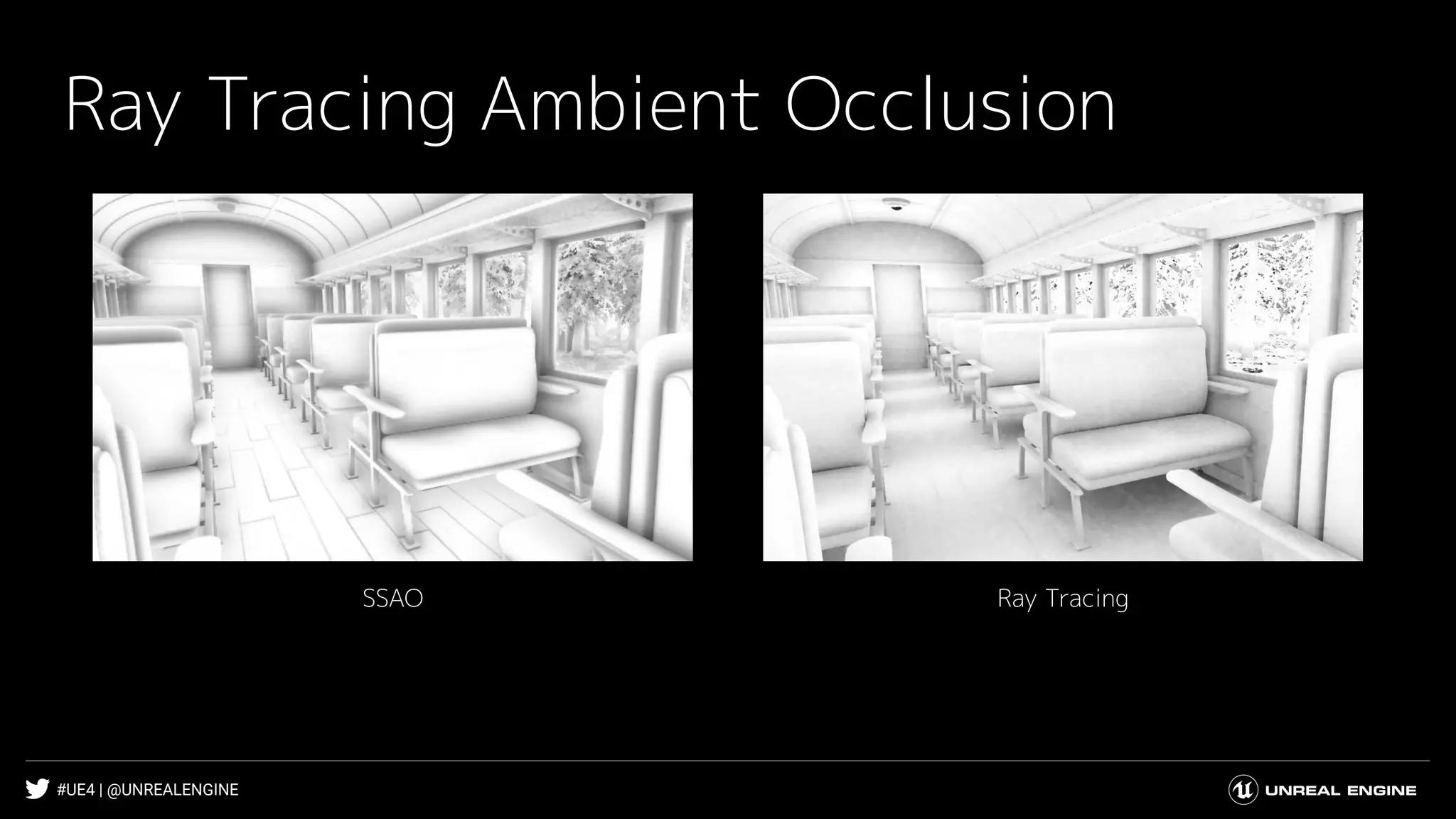 #UE4 | @UNREALENGINE
Ray Tracing Ambient Occlusion
Ray TracingSSAO
 