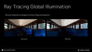 #UE4 | @UNREALENGINE
Ray Tracing Global Illumination
Summer Winter
 