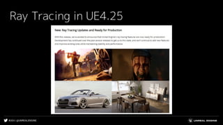 #UE4 | @UNREALENGINE
Ray Tracing in UE4.25
 