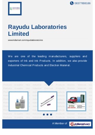 08377808186




    Rayudu Laboratories
    Limited
    www.indiamart.com/rayudulaboratories




Ink Products Erasable Inks Industrial Chemical Products Election Materials Ink
Products Erasable Inks
    We are one of            the leading manufacturers, Election Materials
                              Industrial Chemical Products suppliers and                Ink
Products   Erasable   Inks   Industrial    Chemical   Products   Election   Materials   Ink
    exporters of Ink and Ink Products. In addition, we also provide
Products   Erasable   Inks   Industrial    Chemical   Products   Election   Materials   Ink
    Industrial Chemical Products and Election Material.
Products Erasable Inks Industrial Chemical Products Election                Materials   Ink
Products   Erasable   Inks   Industrial    Chemical   Products   Election   Materials   Ink
Products   Erasable   Inks   Industrial    Chemical   Products   Election   Materials   Ink
Products   Erasable   Inks   Industrial    Chemical   Products   Election   Materials   Ink
Products   Erasable   Inks   Industrial    Chemical   Products   Election   Materials   Ink
Products   Erasable   Inks   Industrial    Chemical   Products   Election   Materials   Ink
Products   Erasable   Inks   Industrial    Chemical   Products   Election   Materials   Ink
Products   Erasable   Inks   Industrial    Chemical   Products   Election   Materials   Ink
Products   Erasable   Inks   Industrial    Chemical   Products   Election   Materials   Ink
Products   Erasable   Inks   Industrial    Chemical   Products   Election   Materials   Ink
Products   Erasable   Inks   Industrial    Chemical   Products   Election   Materials   Ink
Products   Erasable   Inks   Industrial    Chemical   Products   Election   Materials   Ink
Products   Erasable   Inks   Industrial    Chemical   Products   Election   Materials   Ink
Products   Erasable   Inks   Industrial    Chemical   Products   Election   Materials   Ink
Products   Erasable   Inks   Industrial    Chemical   Products   Election   Materials   Ink

                                                  A Member of
 