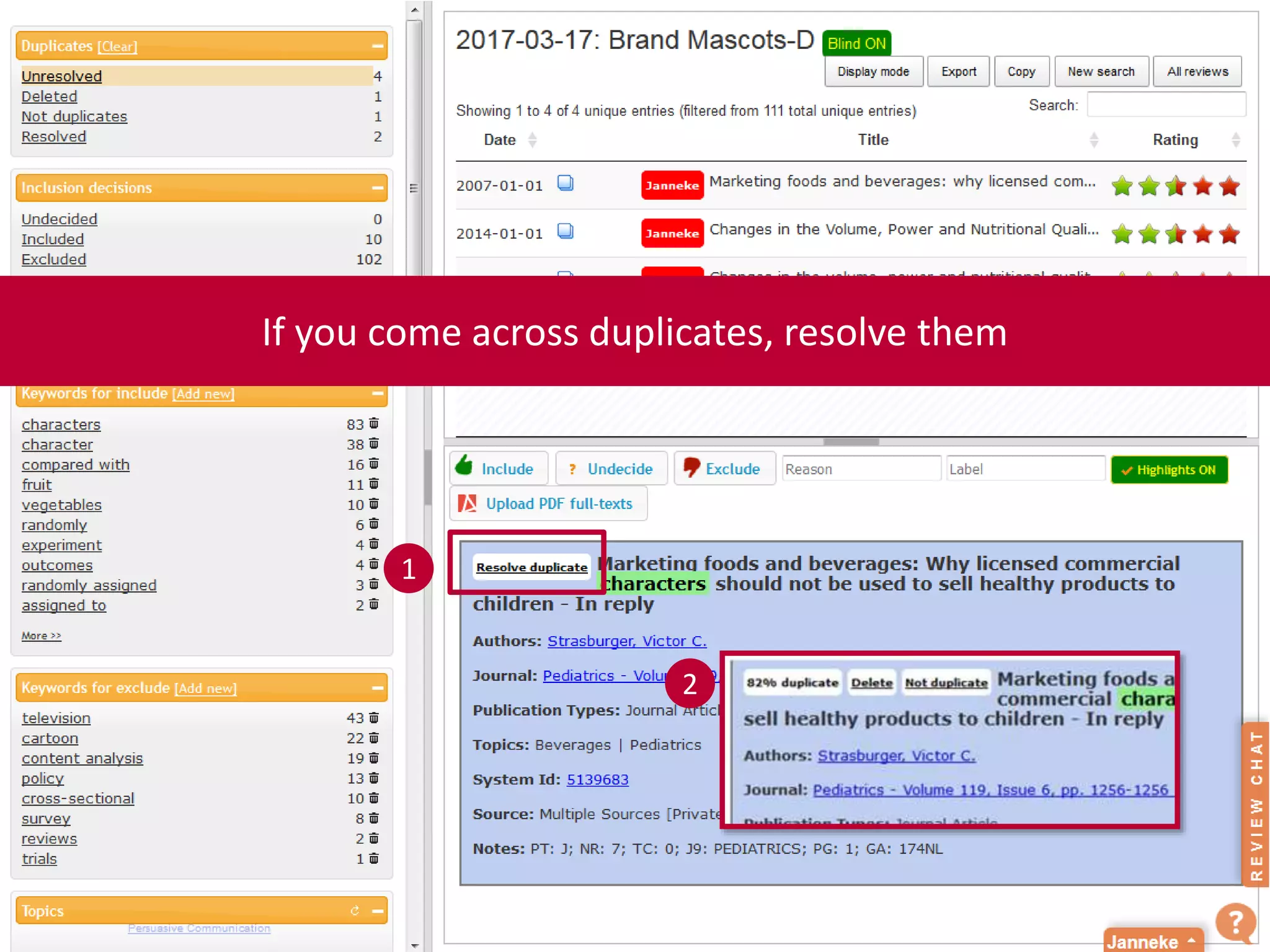 If you come across duplicates, resolve them
1
2
 