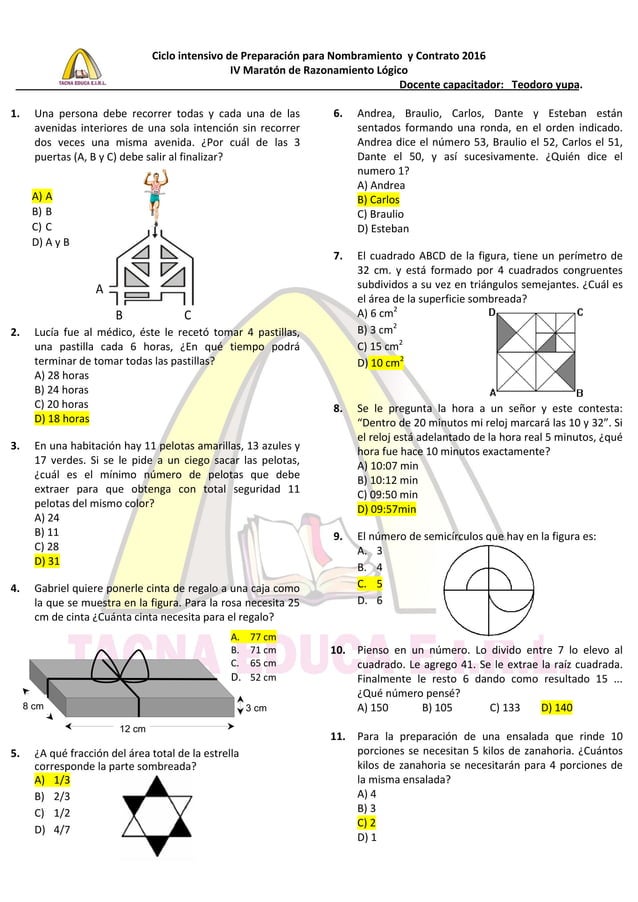 Raz. logico 2016 PDF