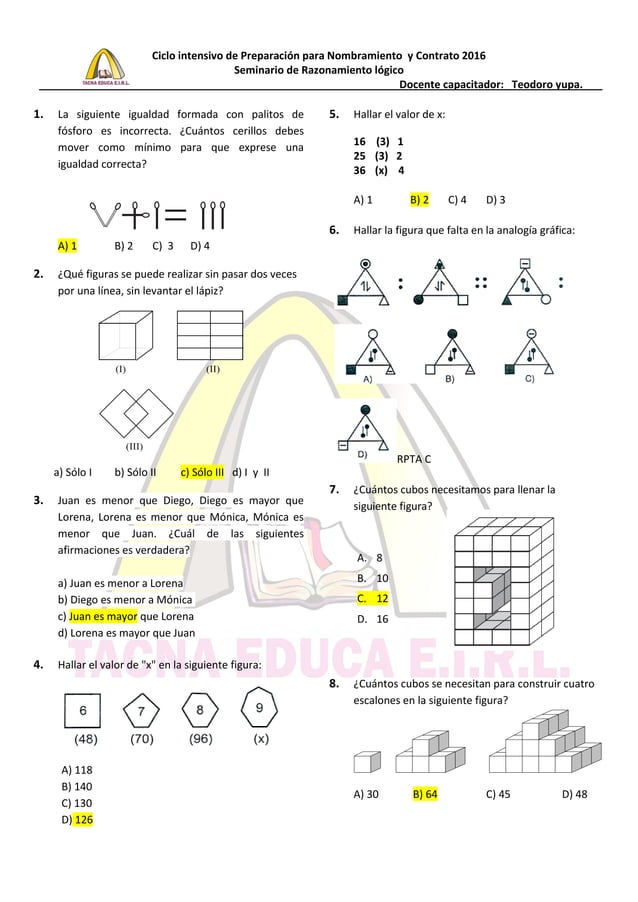 Raz. logico sabado 15 0815 PDF