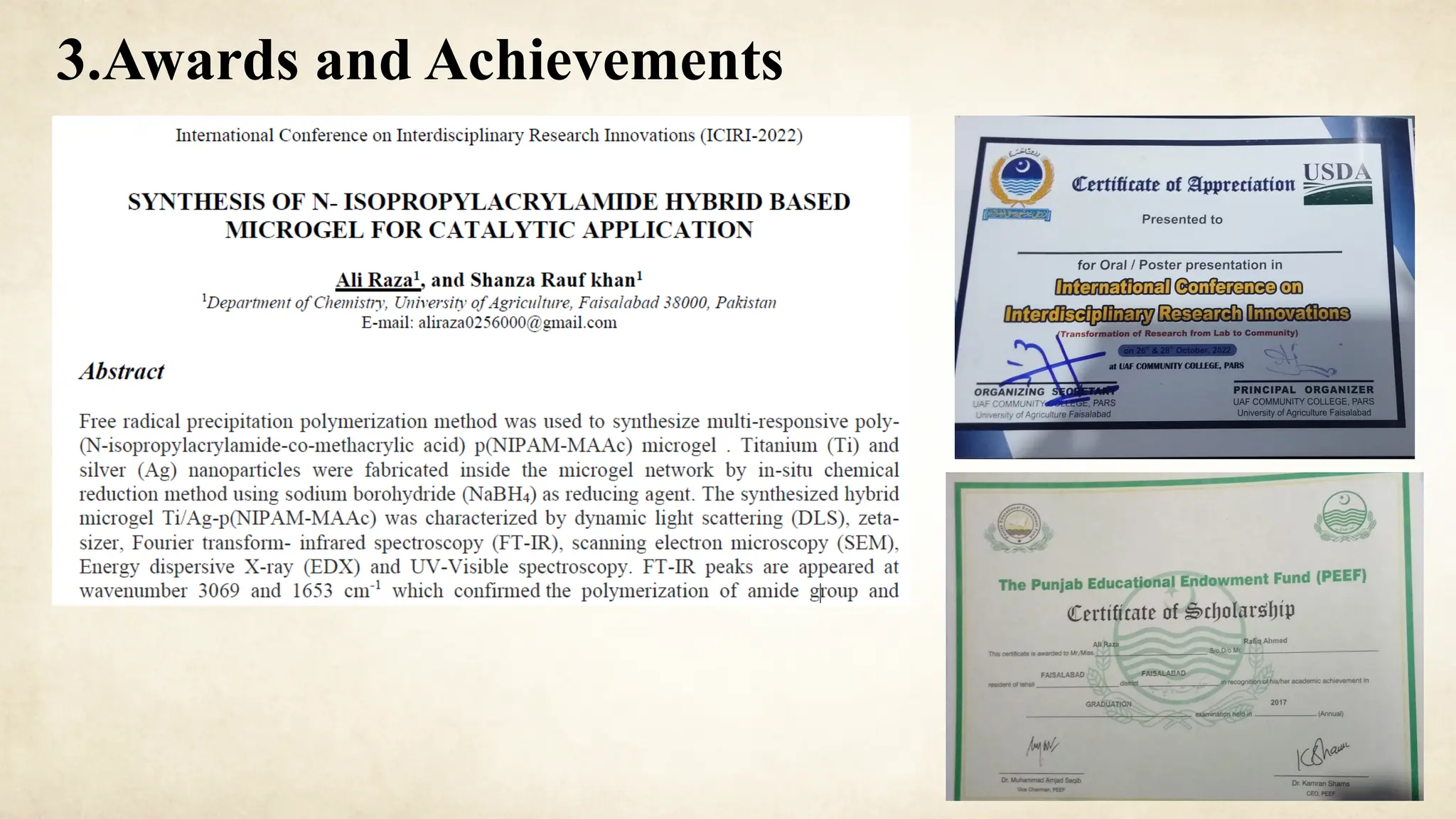 3.Awards and Achievements
 