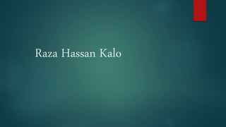 Raza Hassan Kalo
 