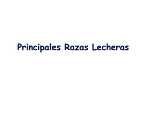 Principales Razas Lecheras
 
