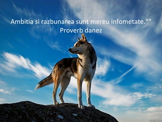 "Ambitia si razbunarea sunt mereu infometate."
Proverb danez
 
