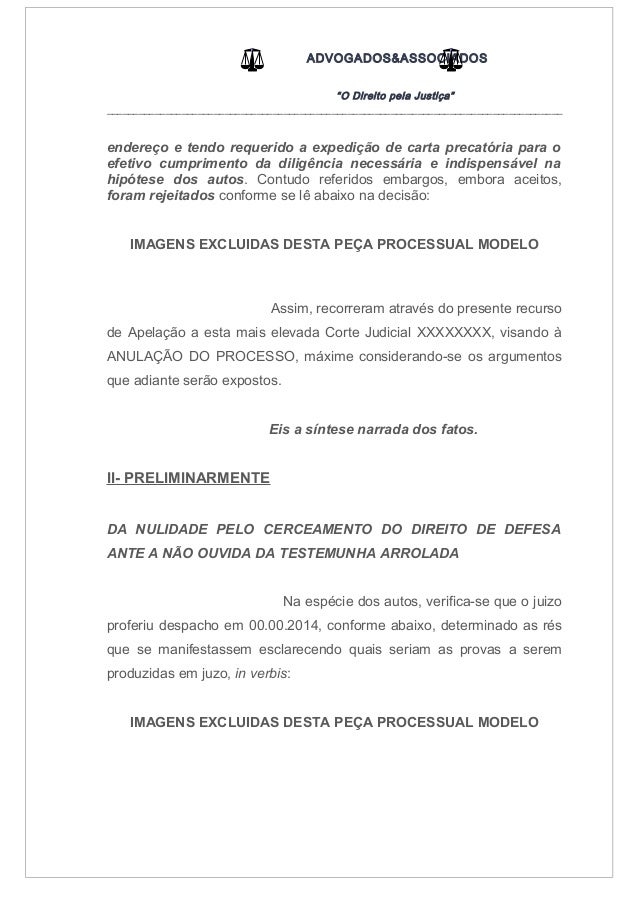 Modelo de Razões de Apelação