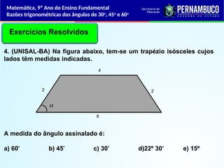 Razões trigonométricas dos ângulos de 30º, 45º e 60º (1).ppt