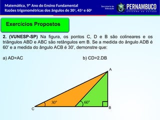 Razões trigonométricas dos ângulos de 30º, 45º e 60º (1).ppt