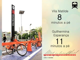 8
minutos a pé
11minutos a pé
Guilhermina
Esperança
Vila Matilde
 