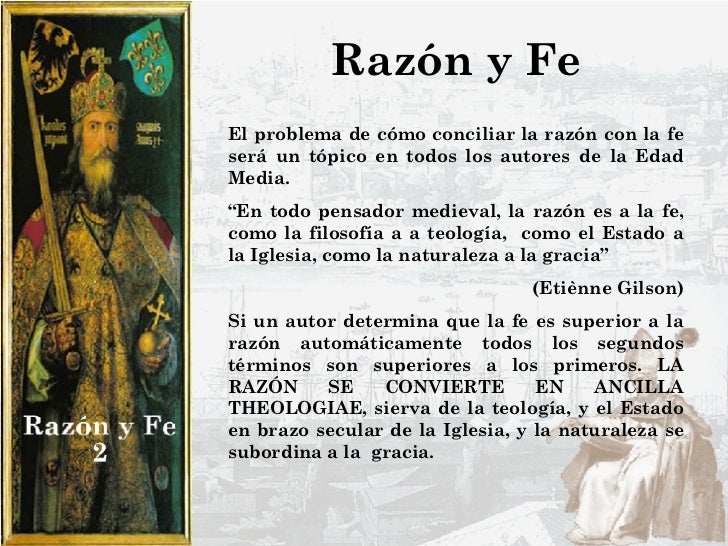 Razón y Fe de San Agustín al Medievo