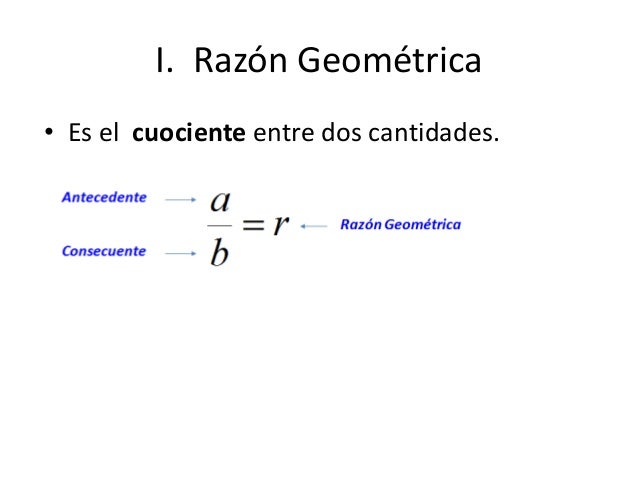 Razón y proporción geométrica