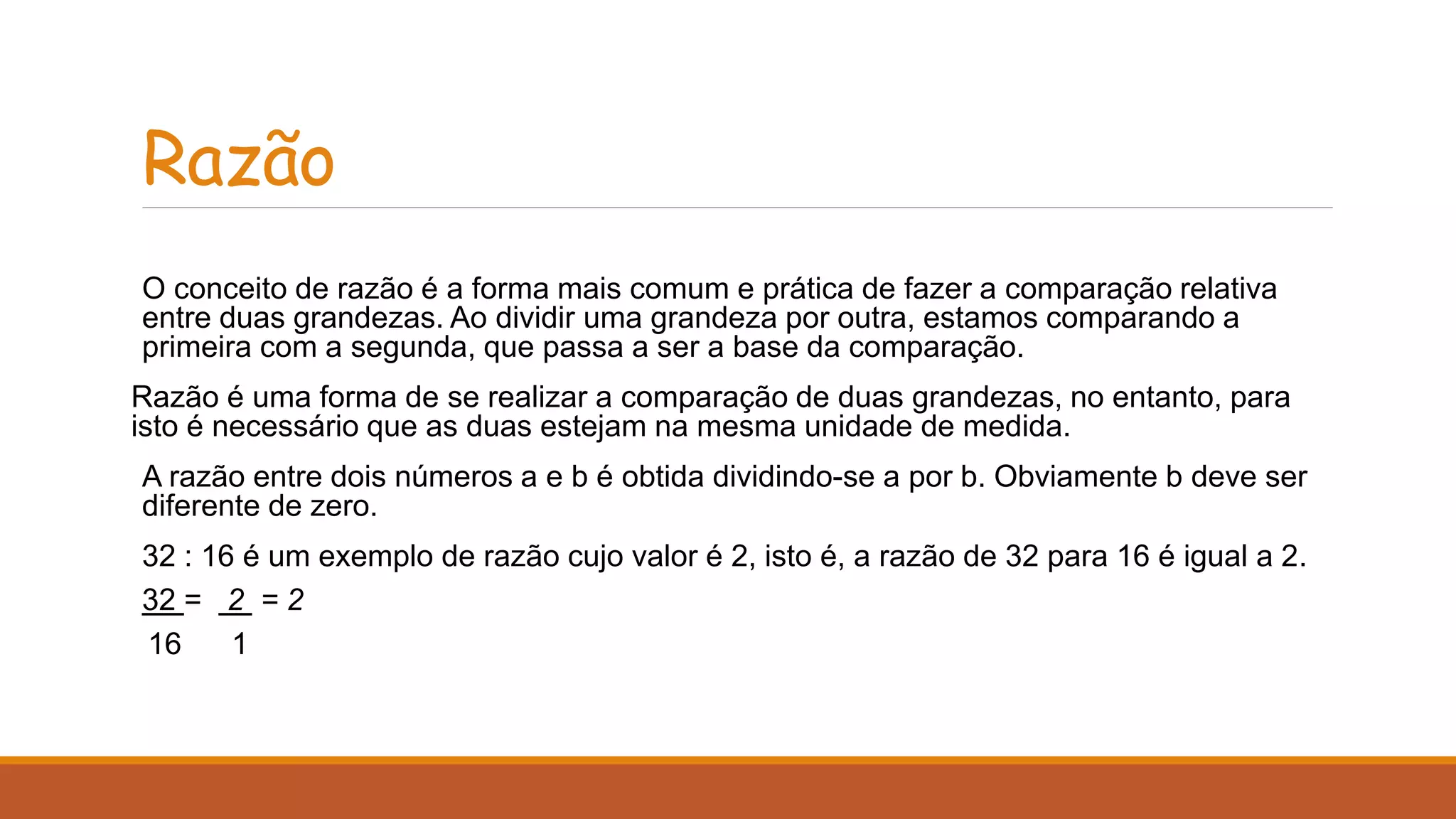 Razão e proporção | PPTX | Physics | Science