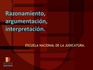ESCUELA NACIONAL DE LA JUDICATURA. 