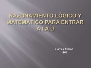 Camila Aldana
1101
 