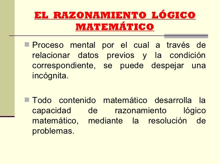 Razonamiento logico matematico