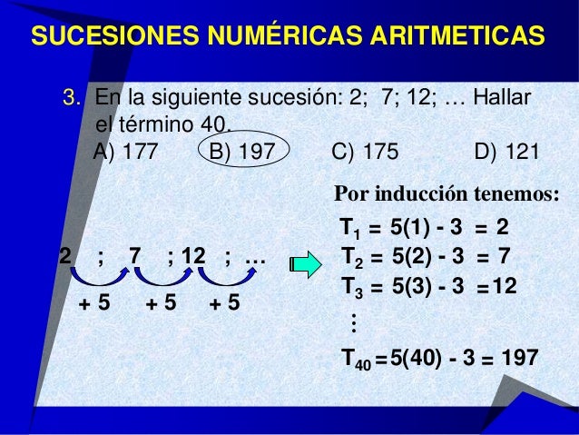 Razonamiento matematico (sucesiones) distintos tipos de