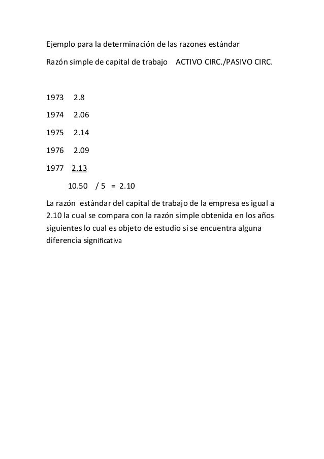 Razones estándar