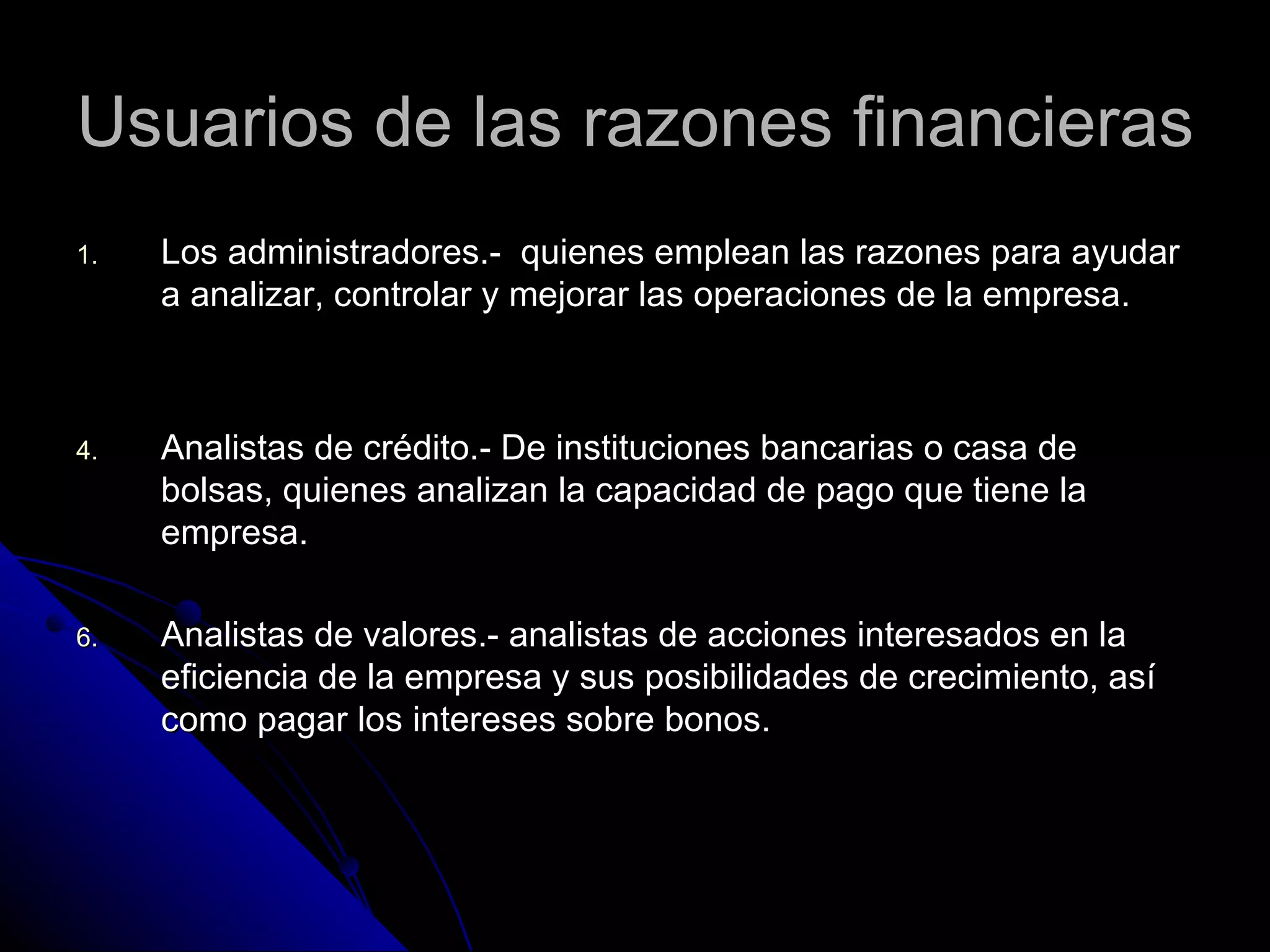 Razones financieras | PPT