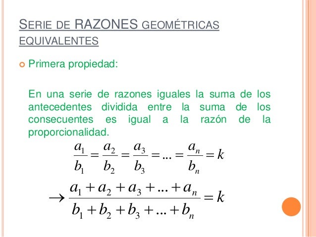 Razones y proporciones