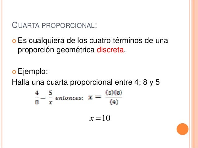 Razones y proporciones Razones y proporciones