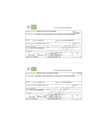 Razones y Proporciones y su conexión con otras áreas
3
 