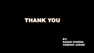 BY:
SAGAR CHHEDA
VAIBHAV JASANI

 