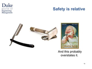 Safety is relative 
10 
And this probably 
overstates it. 
 