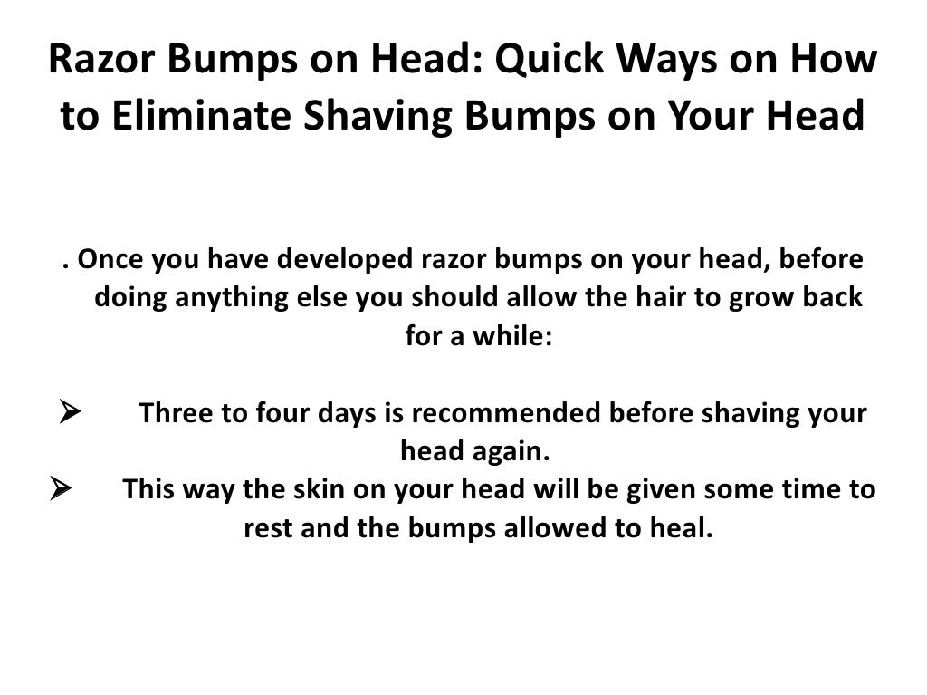 Razor Bumps On Head