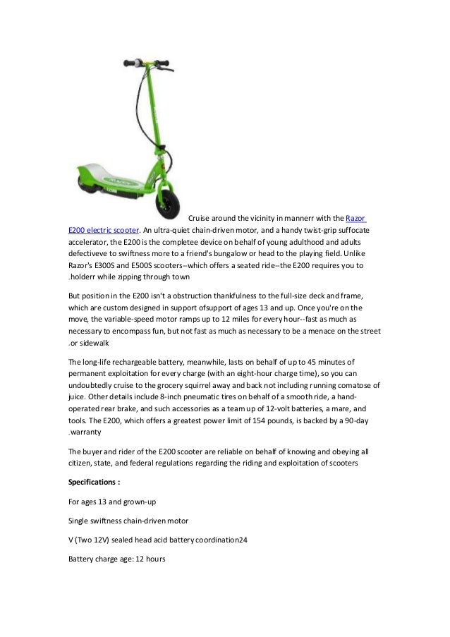 Razor e200 electric scooter