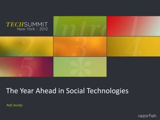 The Year Ahead in Social Technologies
Rafi Jacoby
 