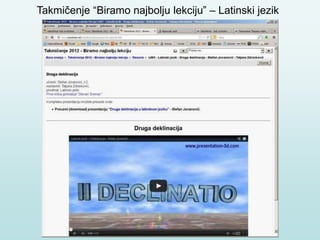 Takmičenje “Biramo najbolju lekciju” – Latinski jezik
 