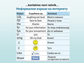 ...koristimo novi rečnik...
 