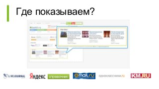 Где показываем?
 
