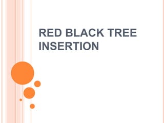 RED BLACK TREE
INSERTION
 