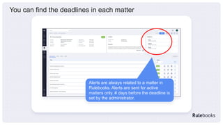How can I use alerts to monitor my deadlines? | PDF