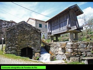 ALBARIZAS OU SILHAS DOS URSOS:
Estruturas de pedra que protexen os cortizos: Olelas, Alvite, Silhas do Moninho,
Sarillão, Várcea, Xertelo...
As producións das abellas, que aproveitan a gran cantidade e variedade de flores que
producen os matos, son unha achega para a economía das persoas que viven nestas áreas.
Albariza tradicional en Alvite.
Lapelas
 