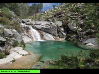 RÍO CÁVADO
Nace nas abas portuguesas da serra do Larouco e desemboca en Esposende. Os
principais afluentes son o Beredo, Cabril, Fafião, Arado e Homen pola dereita; e o
Rabagào, o e o Saltadouro, pola esquerda.
Río Homen
 