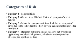 Minor Risk Example Risk benefit assessment | PPTX