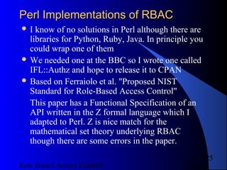 Python Rbac Library Role based access control | PPT
