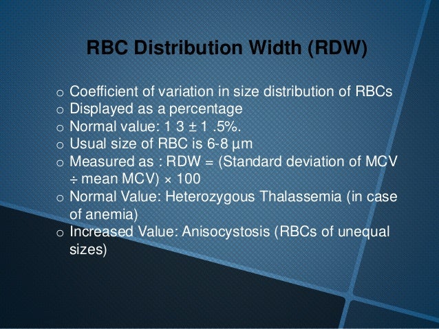 RBC Indices and Their Role in Differential Diagnosis of ...