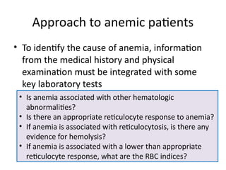 Approach to RBC disorders, anemia microcytic | PPTX