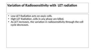 Radiosensitivity and cell age in mitotic cycle | PPTX